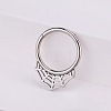 316L Stainless Steel Micro Pave Cubic Zirconia Hoop Nose Rings WG5D603-23-1