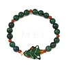 Handmade Lampwork Christmas Tree Bracelets BJEW-TA00758-3