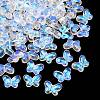 AB Color Plated Transparent Glass Beads GLAA-Z020-01-2