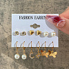 Alloy & Plastic Pearl Earring Sets WG17A46-05-1