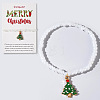 Christmas 304 Stainless Steel Enamel Charm Bracelets LB4238-6-1