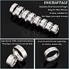 DICOSMETIC 16Pcs 8 Size 316 Stainless Steel Grooved Finger Ring for Men Women RJEW-DC0001-09A-4