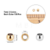 200Pcs 2 Colors PVD Vacuum Plating 304 Stainless Steel Spacer Beads STAS-SC0003-21-2