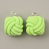 Opaque Resin Pendants LS-RESI-WH0029-24P-03-2