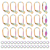 50Pcs Rainbow Color 304 Stainless Steel Leverback Earring Findings DIY-DC0001-52-1