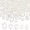 150Pcs 5 Style Transparent Acrylic Linking Rings OACR-DC0001-01-1