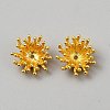 Brass Bead Caps KK-WH0101-063G-1