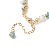 Natural Howlite & Brass Rolo Chains Multi-strand Bracelets for Women BJEW-JB13160-4
