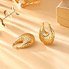 Hollow Brass Hoop Earrings for Women WG55E8D-01-2