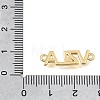 Brass Letter VZLA Links Connector Charms KK-C263-07G-3