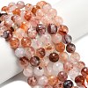 Grade A Natural Red Hematoid Quartz/Ferruginous Quartz Beads Strands G-L642-F03-10mm-1
