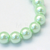 Baking Paint Pearlized Glass Pearl Round Bead Strands X-HY-Q330-8mm-04-2