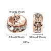 Brass Rhinestone Spacer Beads RB-YW0001-04B-01RG-5