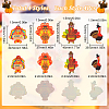 16Pcs 4 Styles Thanksgiving Day Opaque Acrylic Pendants SACR-SC0001-18-2