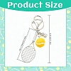 Alloy & Cloth Fabric Pendant Keychains KEYC-YW00298-2