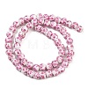 Handmade Flower Printed Porcelain Ceramic Beads Strands X-PORC-M005-6mm-03-4