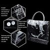 Valentine's Day Transparent PVC Plastic Gift Bag with Handle ABAG-WH0005-22-4