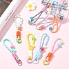 8Pcs 8 Styles Colorful Heart-Shaped Polyester Knot Pendant Decorations ST-CJ0028-14-5