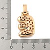 Brass Micro Pave Clear Cubic Zirconia Pendants KK-B099-01G-E-3