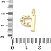 Brass Micro Pave Clear Cubic Zirconia Pendants KK-I476-01G-P-3