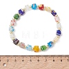 Handmade Millefiori Glass & Non-magnetic Synthetic Hematite Beaded Bracelets BJEW-JB13569-2