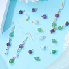 16Pcs 4 Colors Natural Amethyst Pendant and  Connector Charms Sets PALLOY-SW00081-4