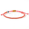Handmade Porcelain Evil Eye Bead Braided Bracelets SI3080-5-1