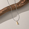 304 Stainless Steel Long Teardrop Pendant Necklaces for Women WG6AD54-01-2