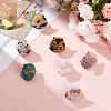 Gorgecraft 7Pcs 7 Colors Cartoon Mini Cat Cellulose Acetate(Resin) Claw Hair Clips OHAR-GF0001-21-4