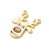 Christmas Brass Enamel Pendants KK-P278-01C-G-2