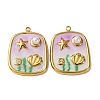 304 Stainless Steel Enamel Pendants X1-STAS-L299-18G-03-1