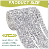 GOMAKERER 4 Yards 4 Styles Glitter Resin Hotfix Rhinestone(Hot Melt Adhesive On The Back) DIY-GO0001-99-2