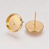 Brass Stud Earring Settings KK-H021-1G-NF-2