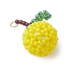 Glass Seed Beaded Orange Pendants PALLOY-MZ01134-01-3