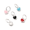 925 Sterling Silver Enamel Heart Charms STER-K188-07S-1
