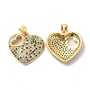 Brass Micro Pave Cubic Zirconia Pendants KK-A180-03G-02-1