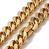 PVD Vacuum Plating 201 Stainless Steel Cuban Link Chain Necklaces NJEW-H033-05A-G-2