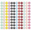 120Pcs 12 Colors Golden Plated Alloy Charms ENAM-SZ0001-64H-1