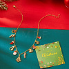 Christmas Theme Alloy Enamel Pendant Bib Necklaces FS-WGE4CD5-08-1
