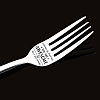 Globleland Word Pattern 304 Stainless Steel Fork AJEW-GL0001-17A-3