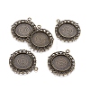 Tibetan Style Pendant Cabochon Settings LS-TIBEP-R129-AB-FF-1