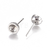 304 Stainless Steel Stud Earring Findings STAS-G225-24P-03-2