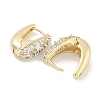 Brass Micro Pave Clear Cubic Zirconia Hoop Earrings for Women EJEW-S228-04G-2