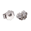 Rhodium Plated 925 Sterling Silver Friction Ear Nuts STER-L063-09P-6