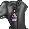 Transparent Epoxy Resin Dangle Earrings EJEW-JE07205-01-2