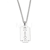 Non-Tarnish 201 Stainless Steel Pendant Necklaces for Man NJEW-Q336-02C-P-2