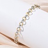 304 Stainless Steel Rolo Chain Bracelets for Women BJEW-Z152-01GP-3