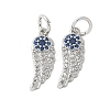 Brass Micro Pave Cubic Zirconia Pendants KK-U056-40P-1