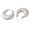 304 Stainless Steel Thick Hoop Earrings EJEW-Z022-08P-2