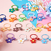 17Pcs 17 Colors Soft Rubber Pendant Keychains KEYC-BY0001-03-19